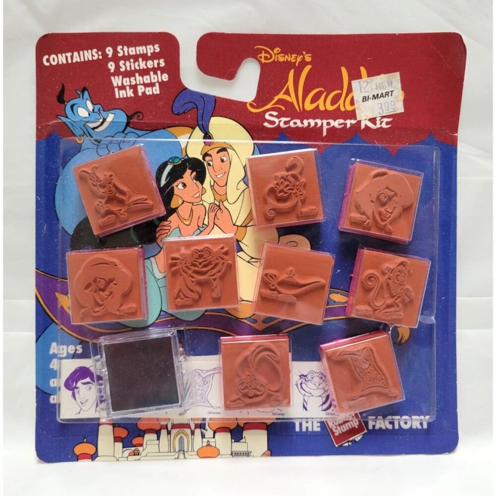 Vintage The Rubber Stamp Factory Disney Aladdin Stamper Kit NOS
